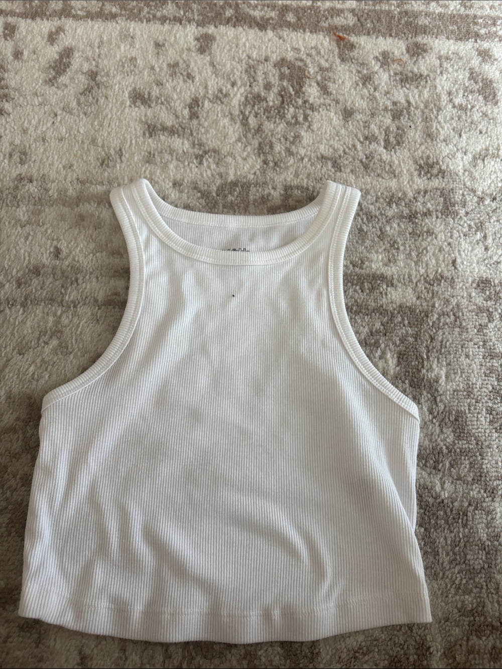 wild fable White Ribbed Crop Tank